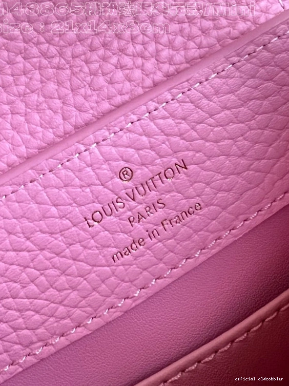 Official oldcobbler VUITTON CAPUCINES LOUIS MINI-21*14*8CM 0813